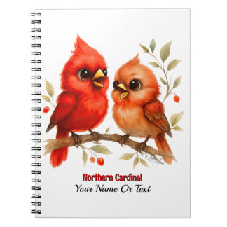 Caderno Espiral Cardeal de Norte charmoso