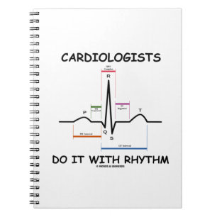 Caderno Espiral Cardiologistas Fazem-No Com Ritmo EKG Ritmo Sinusa