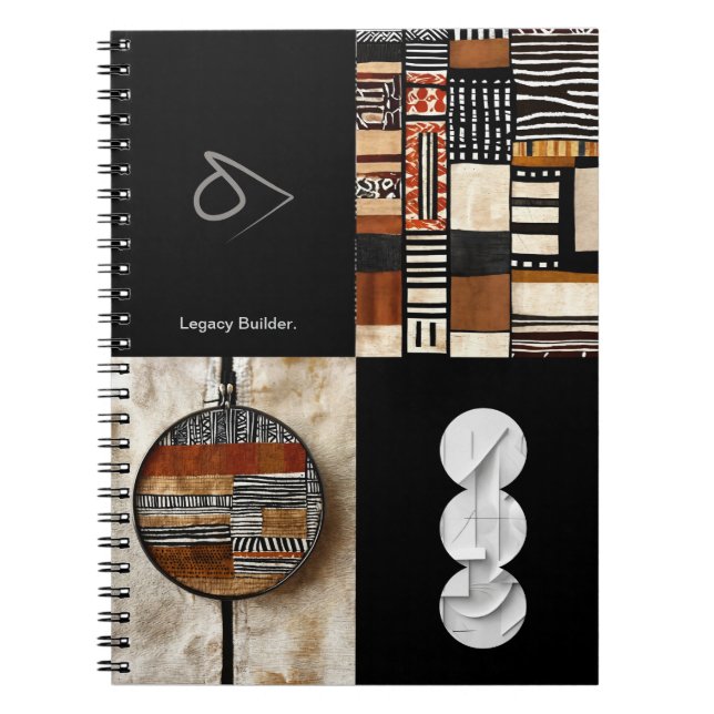 Caderno Espiral Caribe africano de luxo sofisticado (Frente)