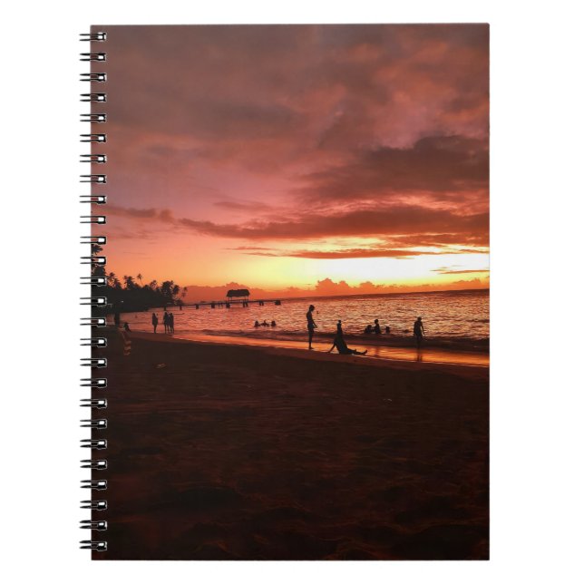 Caderno Espiral Caribe Notebook Spiral Brilhante Sunset (Frente)