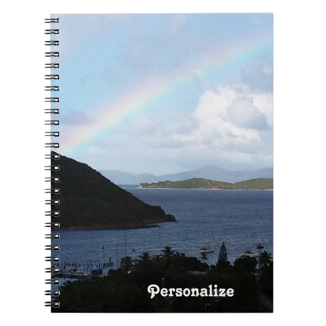 Caderno Espiral Caribe Rainbow Island Life (Frente)