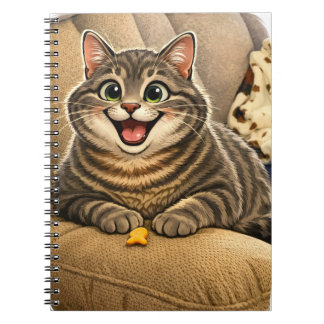 Caderno Espiral Caricatura de gato