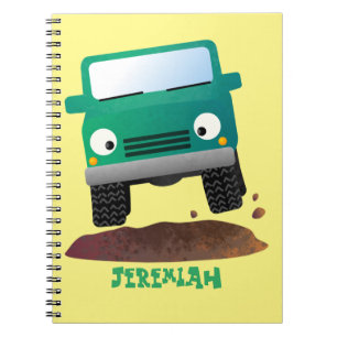 Caderno Espiral Caricatura de veículos todo-o-terreno 4X4