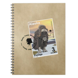 Caderno Espiral Carimbo Muskox Souvenir