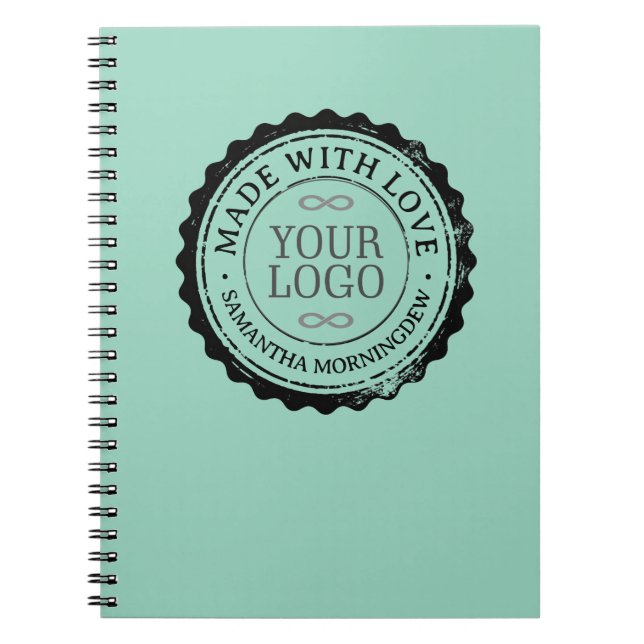 Caderno Espiral Carimbo - SEU TEXTO & LOGO 3 (Frente)
