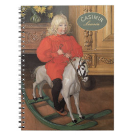 Caderno Espiral Carl Larsson Menino em cavalo de balanço CC1060