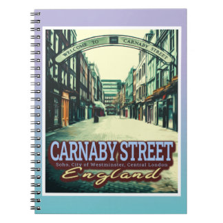 CADERNO ESPIRAL CARNABY STREET - SOHO - LONDON ENGLAND