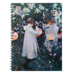 Caderno Espiral Carnação, Lily, Lily, Rosa   John Singer Sargent