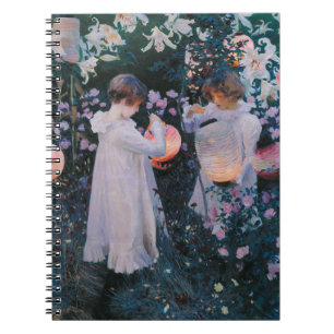 Caderno Espiral Carnação Lily Lily Rosa John Singer Sarger Art