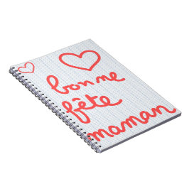 Caderno Espiral Carnet Bonne fête maman