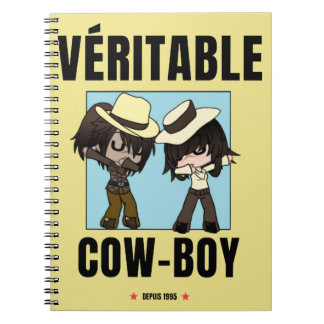 Caderno Espiral carnet "cowboy chibi "