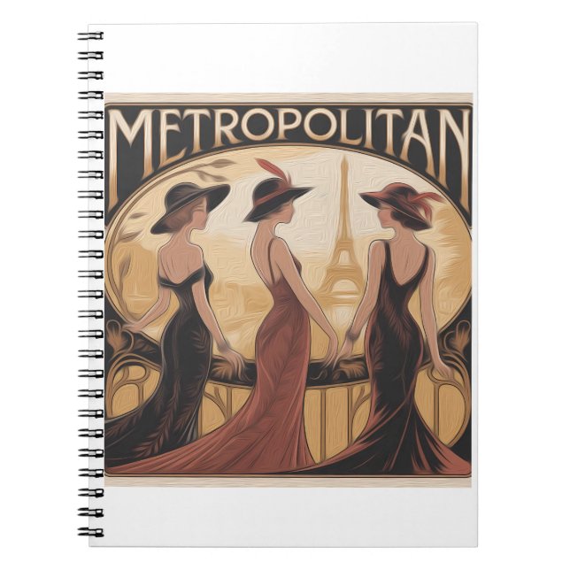Caderno Espiral Carnet Metropolitan Art Nouveau (Frente)