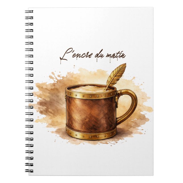 Caderno Espiral Carnet Tasse l'encre du matin (Frente)