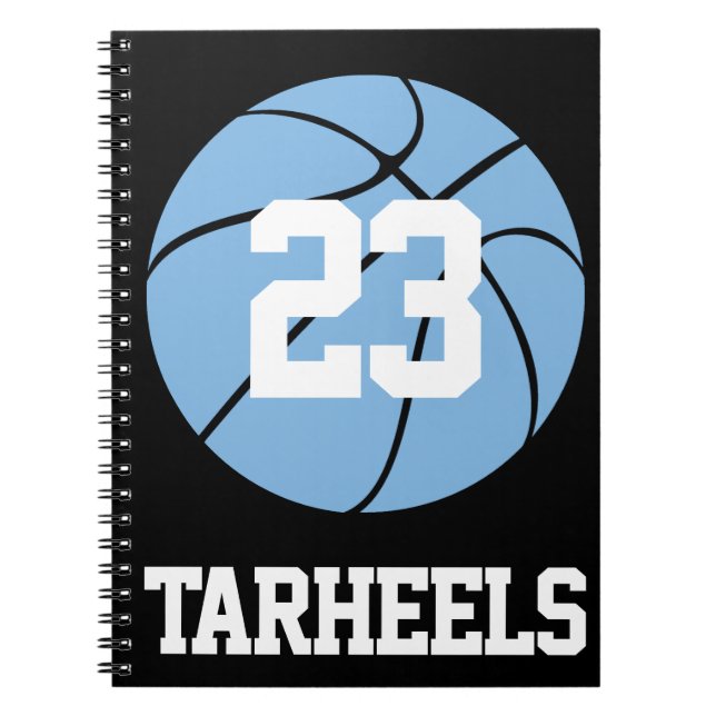 Caderno Espiral Carolina Blue Basball Study Name and Number (Frente)
