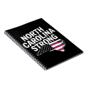 Caderno Espiral Carolina do Norte Forte Com a Bandeira do Estado d