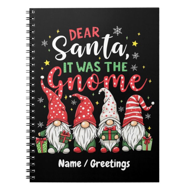 Caderno Espiral Caros Papais noeis, foi a diversão das tendências  (Frente)