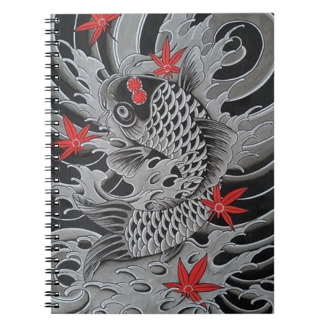 Caderno Espiral Carpa Koi Japonesa (Frente)
