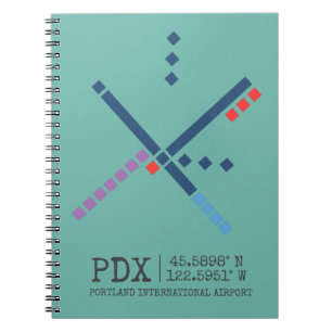 Caderno Espiral Carpete do aeroporto PDX   PORTANHA