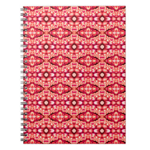 Caderno Espiral Carpete Persa Vermelho sem costura. Abstração de t
