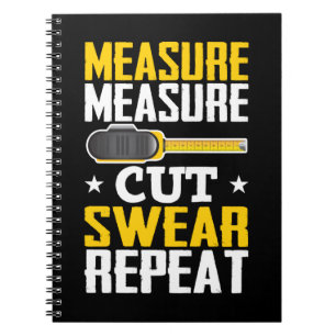 Caderno Espiral Carpinteiro Engraçado Piada de madeira Handyman