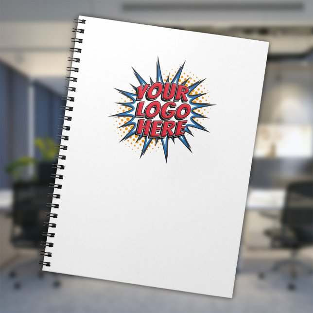 Caderno Espiral Carregamento de logotipo personalizado - Branco co (Criador carregado)