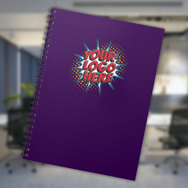 Caderno Espiral Carregamento de logotipo personalizado - Roxo come (Criador carregado)