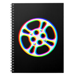 Caderno Espiral Carretel de filme/caderno do efeito carretel 3D do