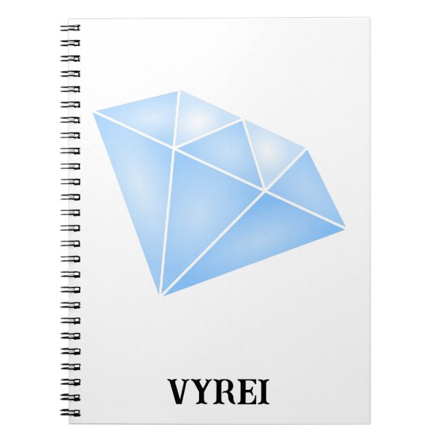 Caderno Espiral Carrinho de Diamante Azul brilhante (Frente)