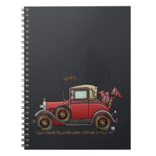 Caderno Espiral Carro antigo bonito