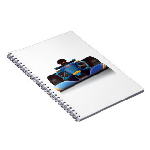 Caderno Espiral Carro de Corrida Azul