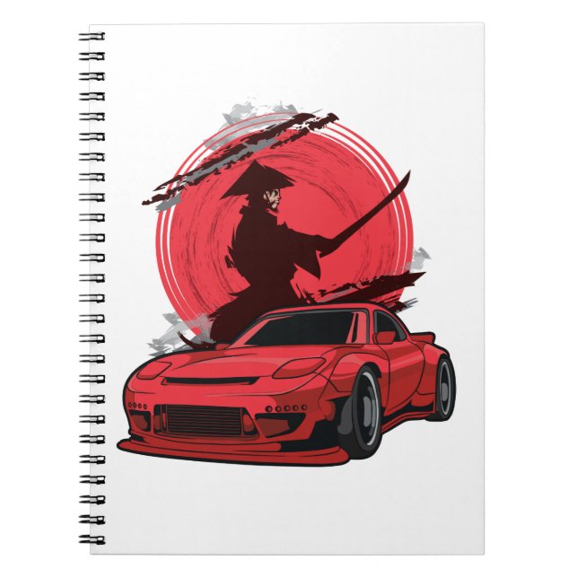 Caderno Espiral Carro Japonês Samurai RX7 (Frente)
