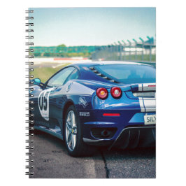 Caderno Espiral Carro Race Azul