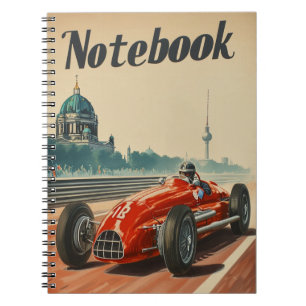 Caderno Espiral Carro Vintage Racing em Berlim