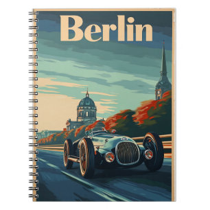 Caderno Espiral Carro Vintage Racing em Berlim