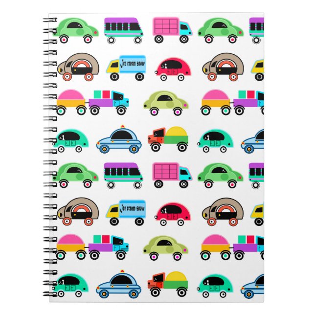 Caderno Espiral Carros engraçados (Frente)