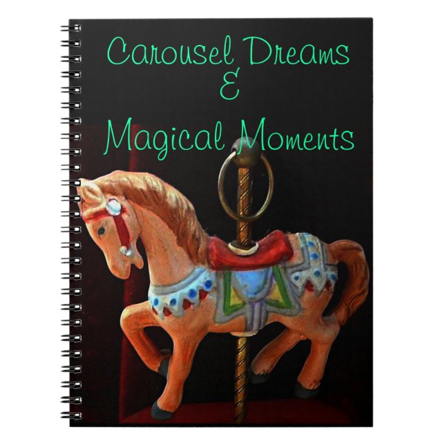 Caderno Espiral Carrossel Horse Dreams e Momentos Mágicos (Frente)
