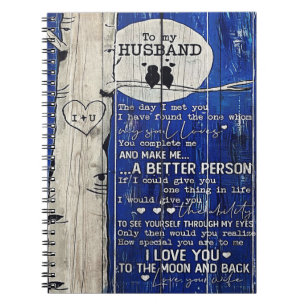 Caderno Espiral Carta ao meu marido Presente para marido