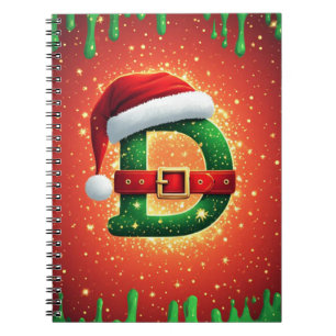 Caderno Espiral Carta de Natal D Com Detalhes de Natal em Verde 🎄