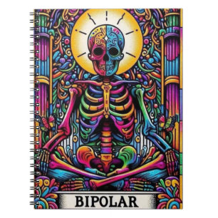 Caderno Espiral Carta de Tarot Bipolar Oculto Místico