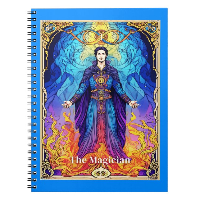 Caderno Espiral Carta de Tarot O Mago (Frente)
