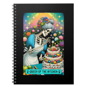 Caderno Espiral Carta de Tarot Rainha da Cozinha