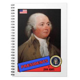 Caderno Espiral Cartão de beisebol de John Adams