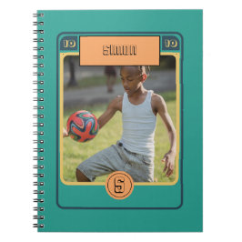 Caderno Espiral Cartão de Futebol de Futebol Retrô Inspirado em Ve