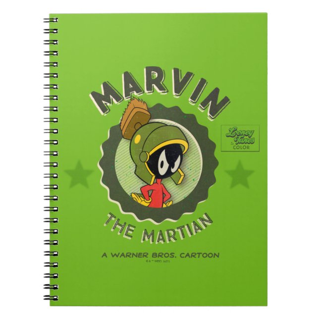 Caderno Espiral Cartão de Lobby Retro do MARVIN THE MARTIAN™ (Frente)