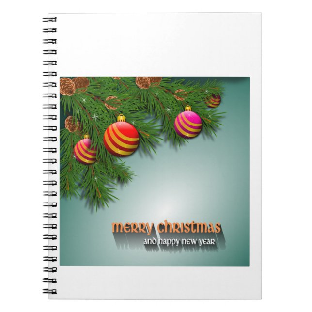Caderno Espiral Cartão de Natal (Frente)