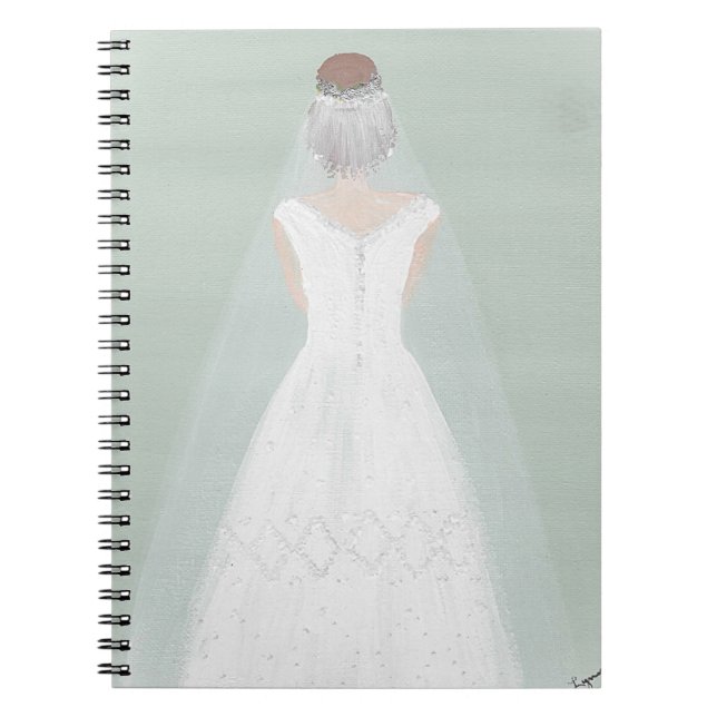 Caderno Espiral Cartão de noiva (Frente)