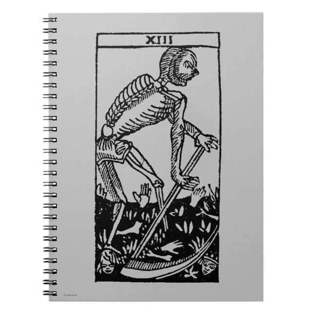 Caderno Espiral Cartão de Tarot: Morte (Frente)