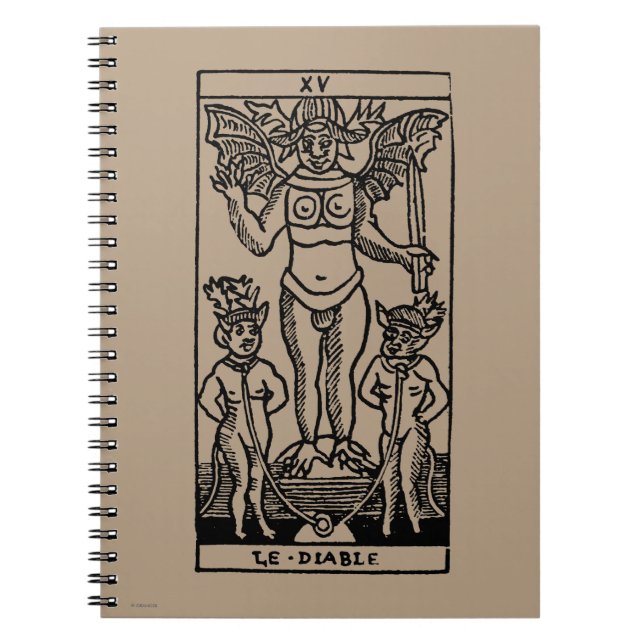 Caderno Espiral Cartão de Tarot: O diabo (Frente)