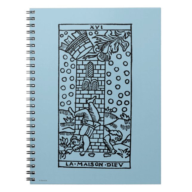 Caderno Espiral Cartão de Tarot: O Madhouse (Frente)