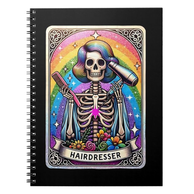 Caderno Espiral Cartão de Tarot para Cabeleireiros (Frente)